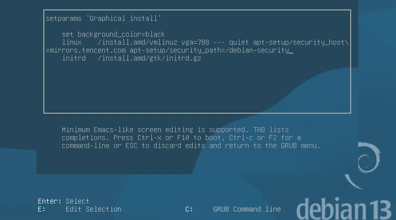 debian install uefi set security