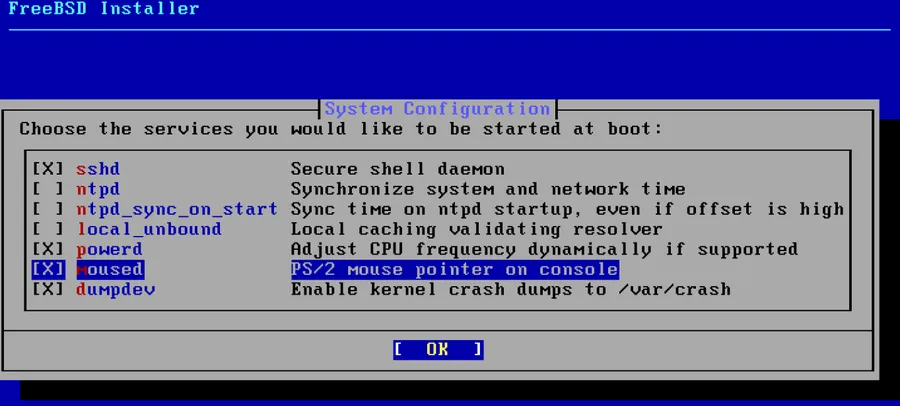 freebsd install 启动服务